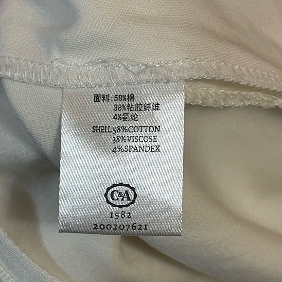 Womens Mini Skort Shorts Size XL (For L)Off White Silver Grommet Cotton Blend - Picture 6 of 9